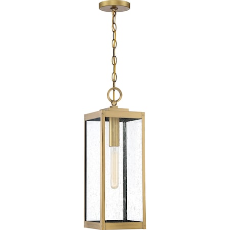 Westover 1-Light Antique Brass Outdoor Hanging Lantern